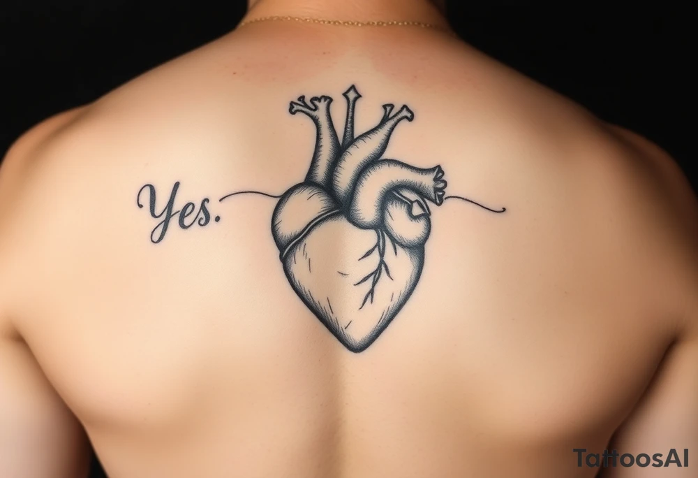 Yes, Sir in bondage heart tattoo idea