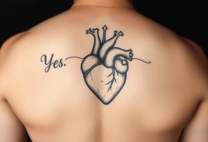 Yes, Sir in bondage heart tattoo idea
