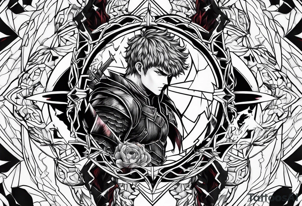Berserk anime cursed mark tattoo idea
