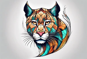 puma stalking tattoo idea