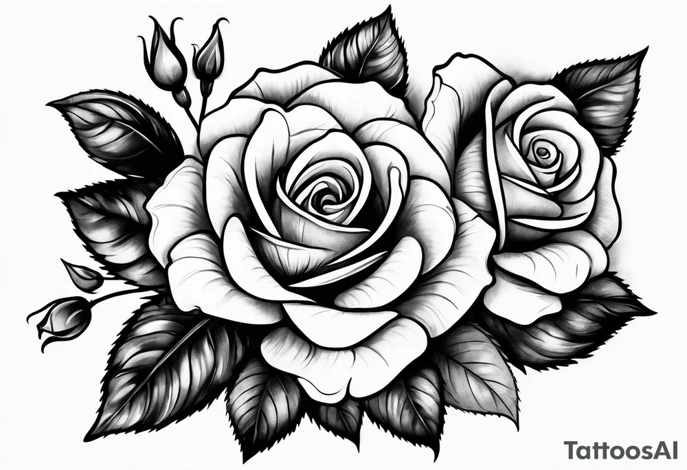 Tiny roses on shoulders tattoo idea
