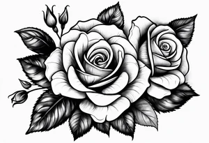 Tiny roses on shoulders tattoo idea