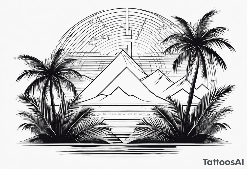 Palm trees tattoo idea