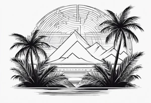 Palm trees tattoo idea