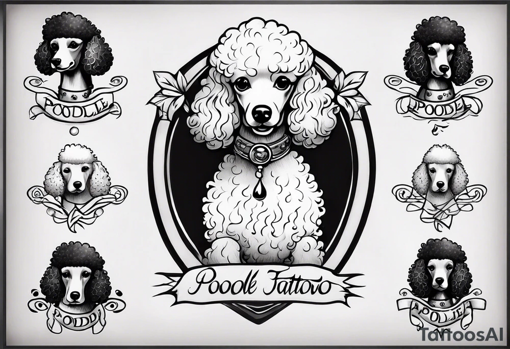 Poodle tattoo idea