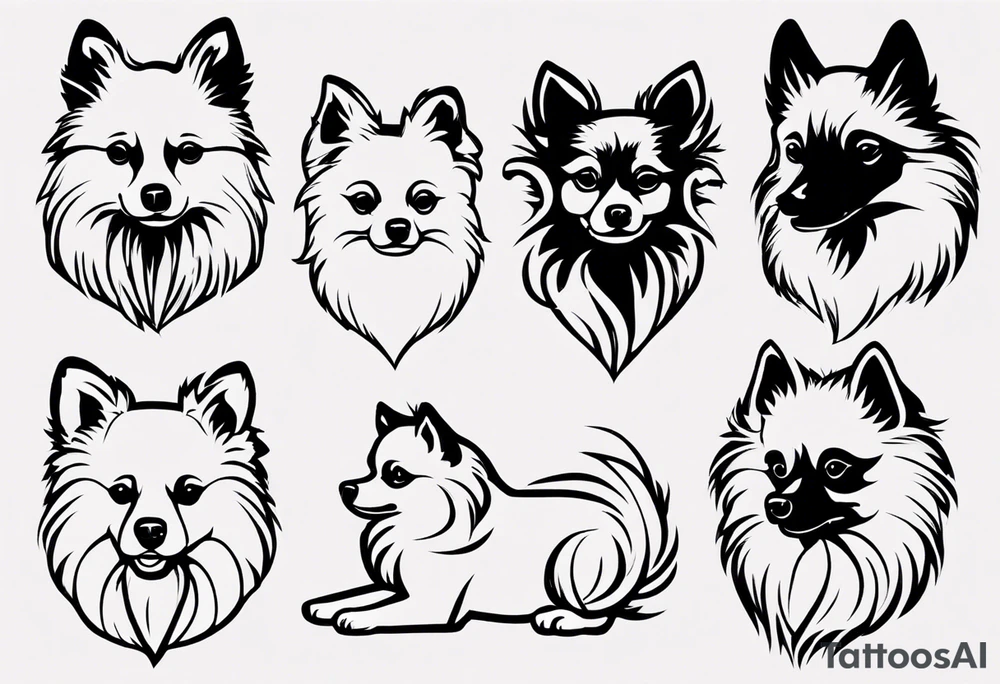 a pomerian dog tattoo idea