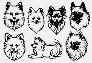 a pomerian dog tattoo idea