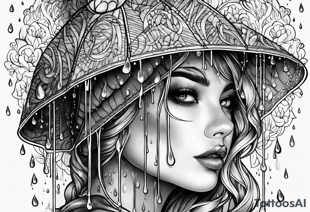 The love for rain tattoo idea