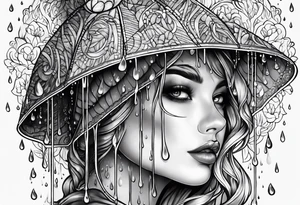 The love for rain tattoo idea