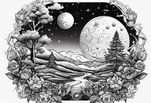 A new planet where people love each other tattoo idea
