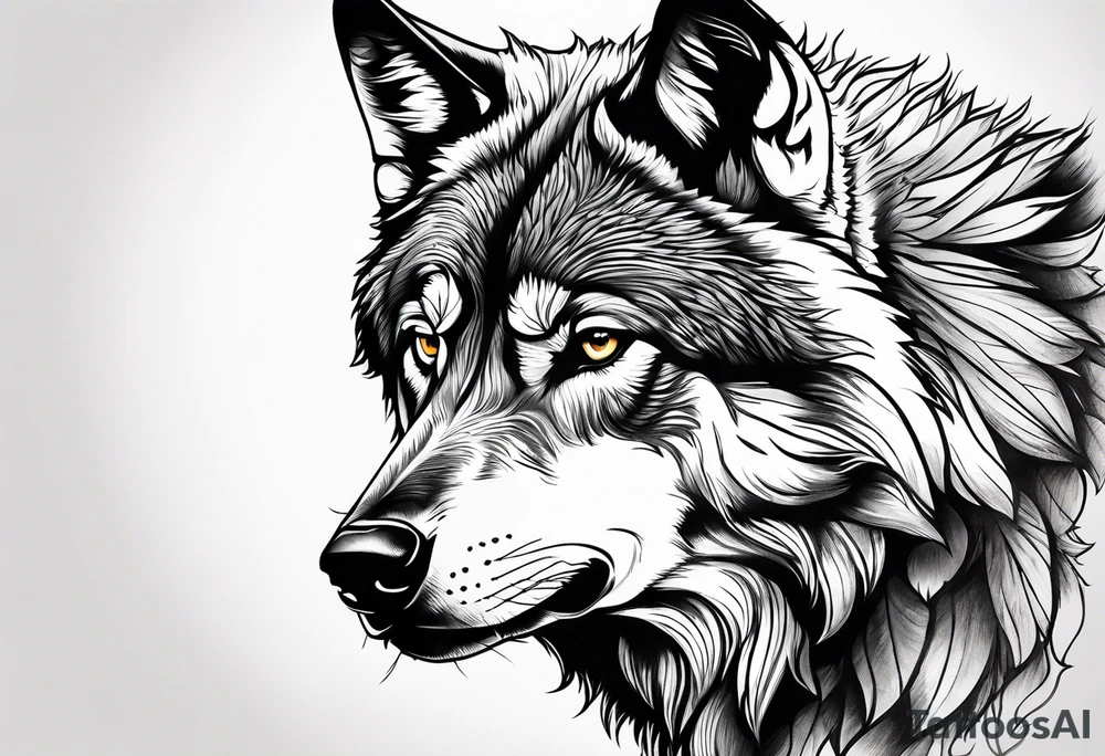 A wolf tattoo idea