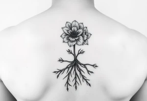 Minimal never seen before flower and roots arm or leg tattoos tattoo idea