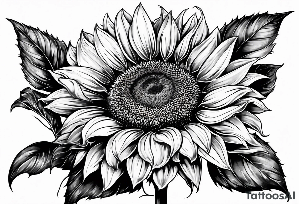 Sunflower for a male tattoo tattoo idea