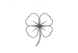 Lucky 4-leaf clover tattoo idea