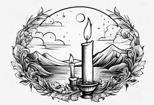 Candle in the wind tattoo idea