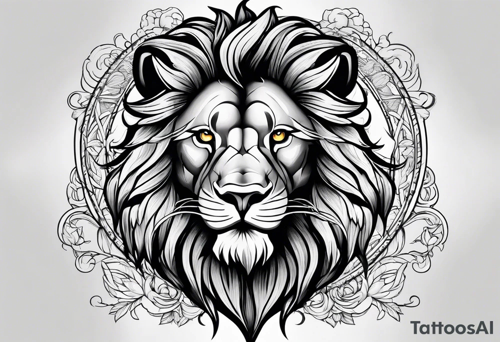 Large tattoo lion tattoo idea