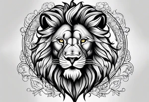 Large tattoo lion tattoo idea