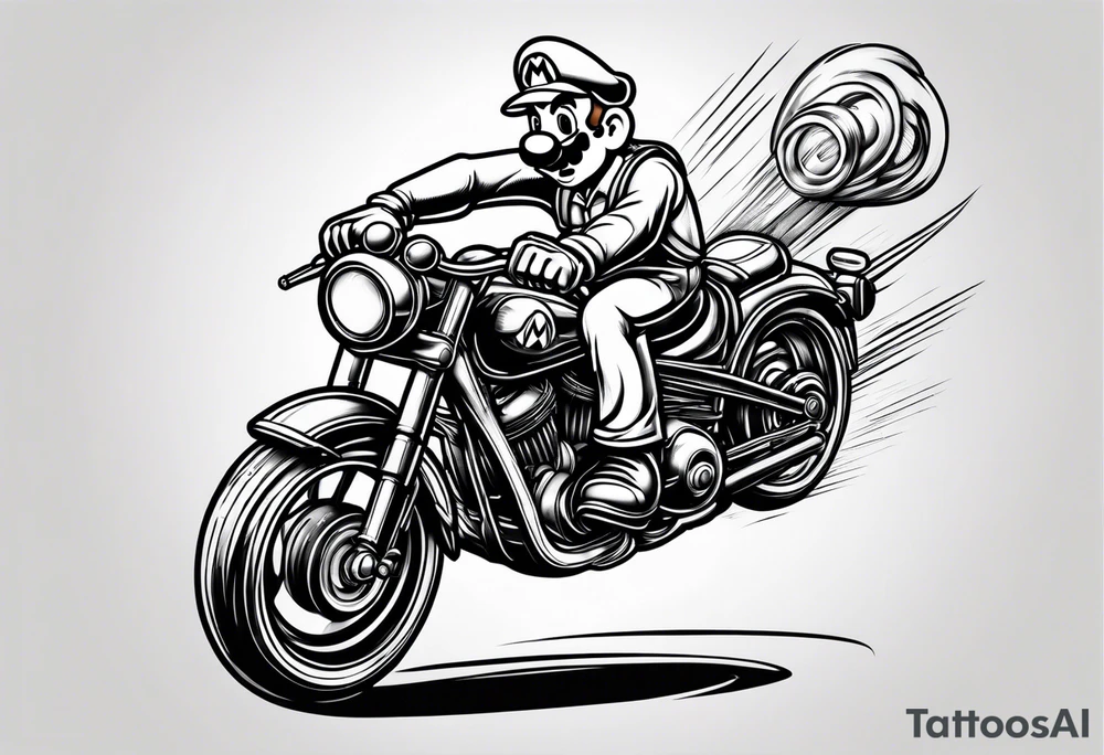 Mario riding bullet tattoo idea