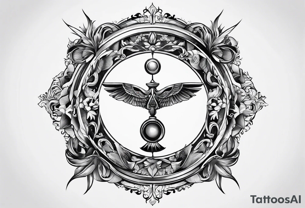 Infinity loop with negative space tattoo idea