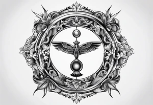 Infinity loop with negative space tattoo idea