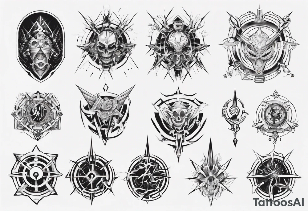 cyber sigilism tattoo idea