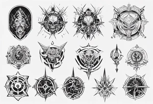 cyber sigilism tattoo idea