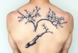 Japanese cherry blossom tree tattoo idea