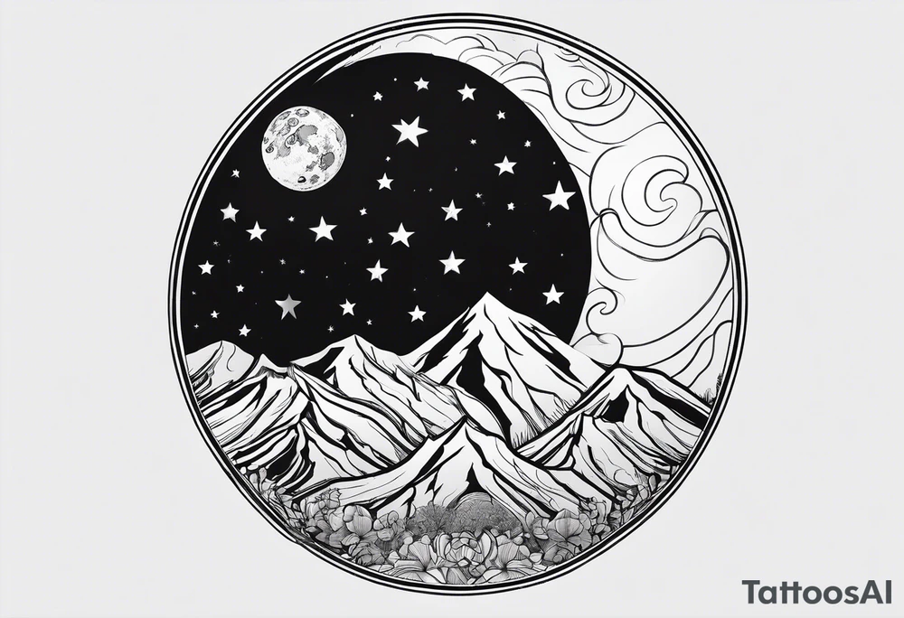 Mental health, changing, moon tattoo idea