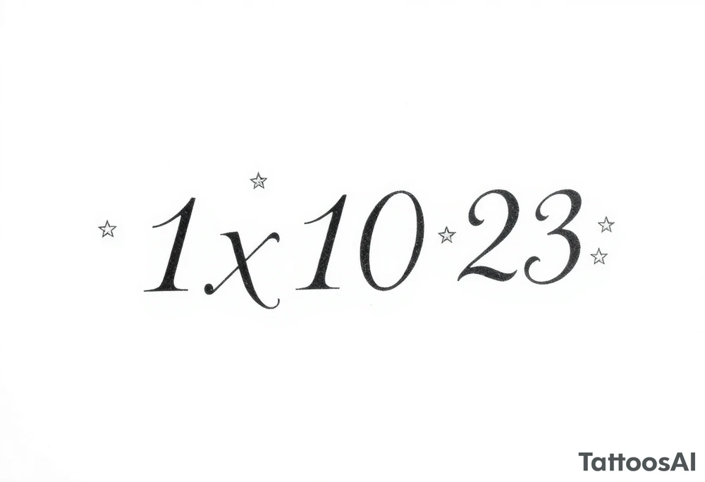 1x10^23 surrounded by stars tattoo idea