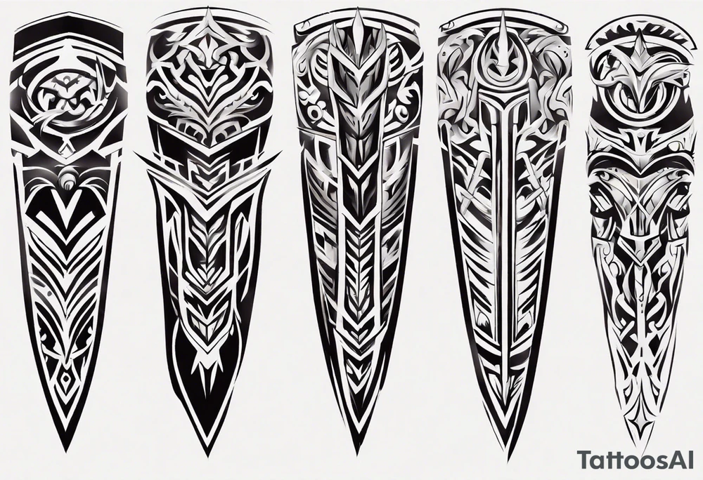 Arm sleeve armor tattoo idea