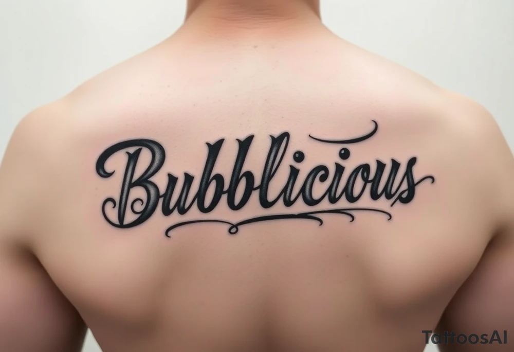 (KeezY MadE) Bubblicious style word tattoo idea