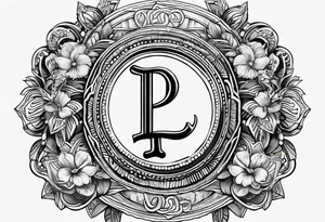 Lucky penny coin tattoo idea