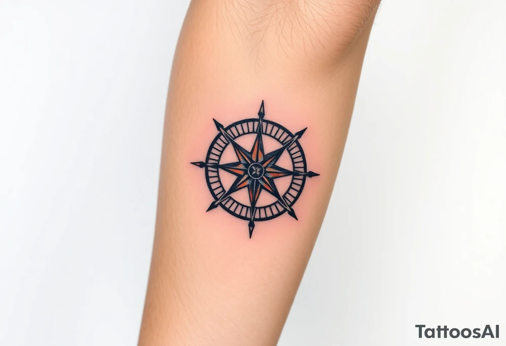 compass tattoo idea