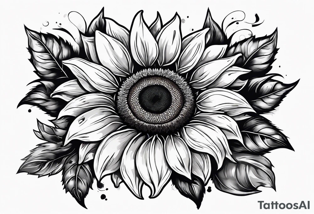 a sunflower tattoo idea