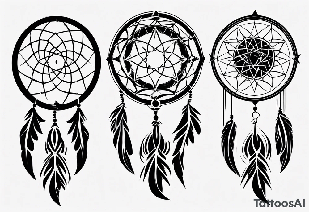 Phoenix dream catcher tattoo idea