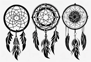 Phoenix dream catcher tattoo idea