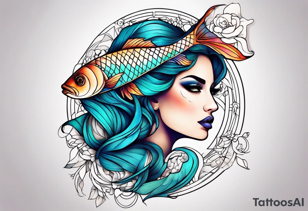 Pisces woman tattoo idea
