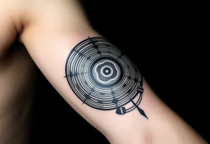 vinyl records as an expression of love for house music tattoo idea