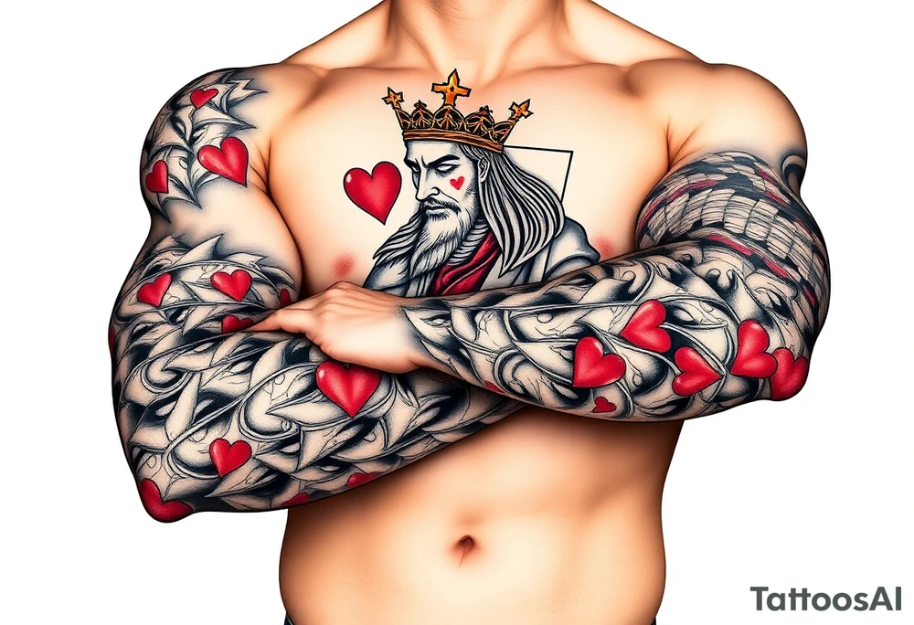king of hearts tattoo idea