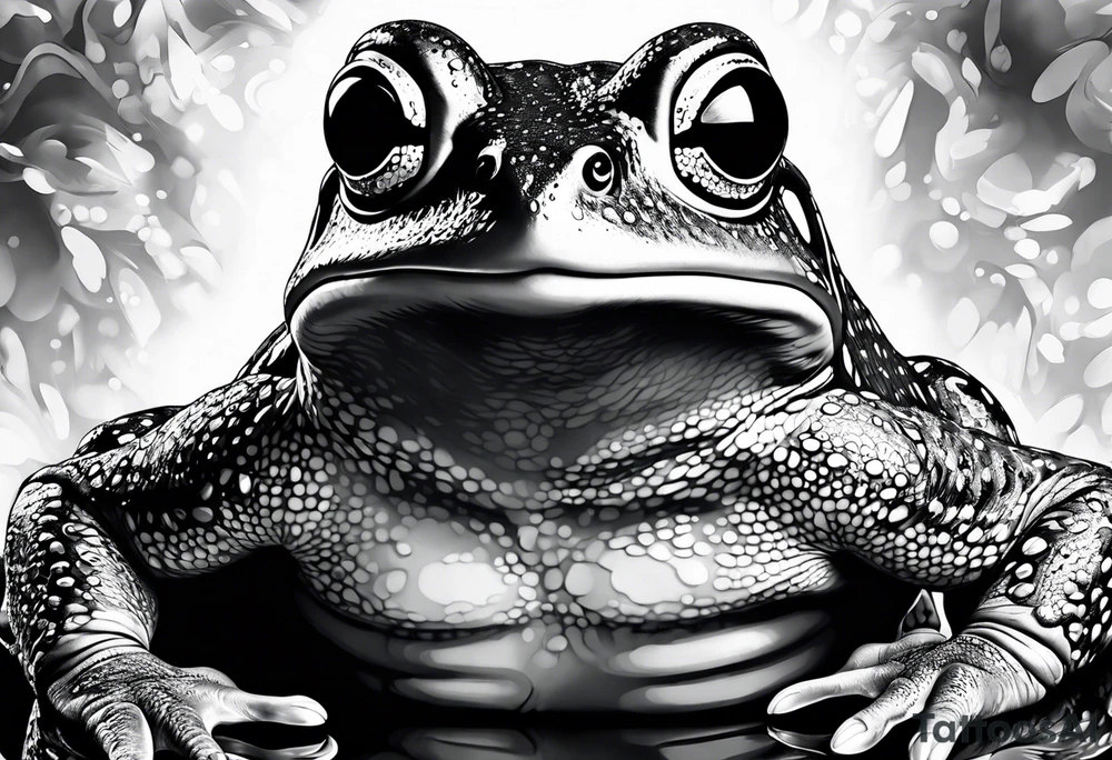 Bodybuilder frog tattoo idea