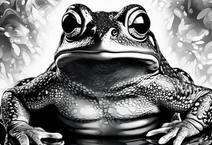 Bodybuilder frog tattoo idea