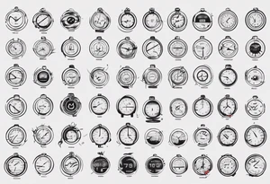 Speed pedometer tattoo idea