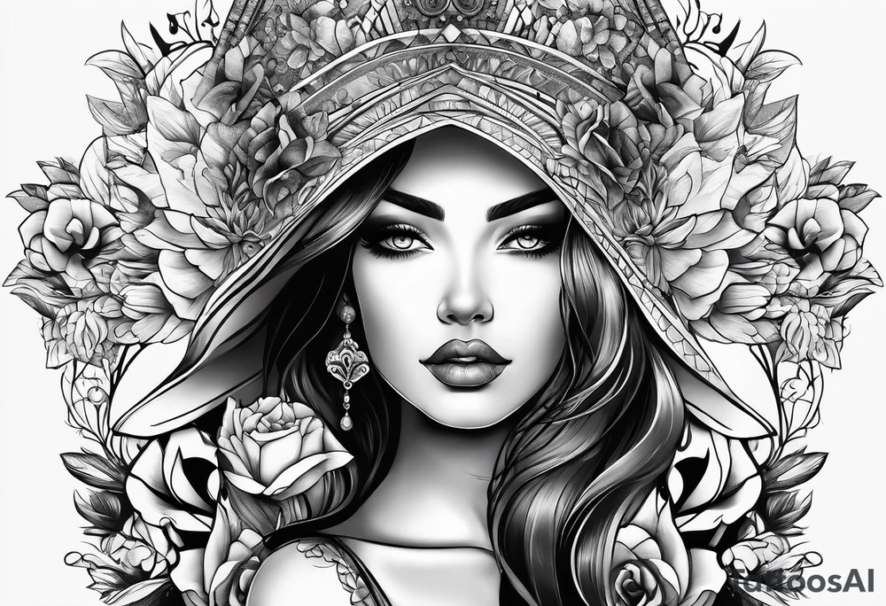 Woman tattoo idea