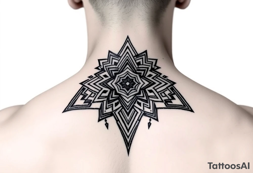 Pre-Colombian art neck tribal geometric tattoo tattoo idea