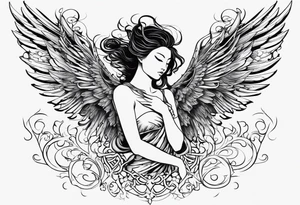 I like tattoos of the falling angel, moreover tattoos related to asiatic culture and Greek mixology.  The tattoo is for a men and will be place it in the chest tattoo idea