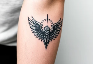 Powerful archangel, warrior, holy angel army tattoo idea