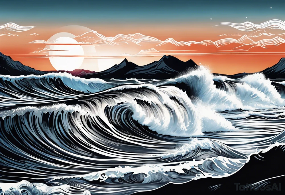 waves tattoo idea