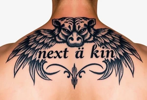Create a shirt have it say “next of kin” with a embossed look tattoo idea