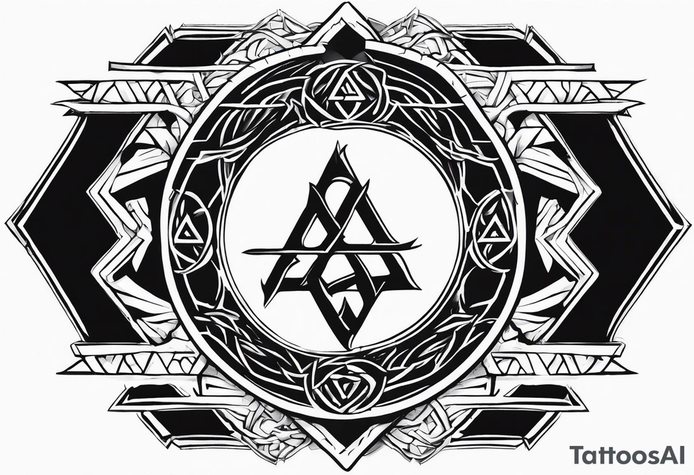 Valhalla sword shield dragon axe Valknut barbed wire
steps tattoo idea Valhalla sword shield dragon axe Valknut barbed wire
steps tattoo idea