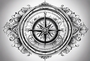 divine proportion and compass tattoo idea